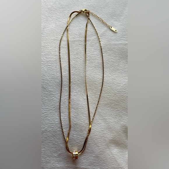 Brand New Titanium Steel Double Layer Clavicle Chain Necklace. - Picture 8 of 9